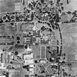 Aerial view of the University of Melbourne.