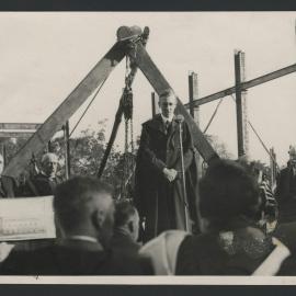Laying of Chemistry School foundation stone, University of Melbourne, 19 May 1938.