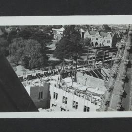 View of Chemistry building during construction from north-east, University of Melbourne, circa 1938-1940.