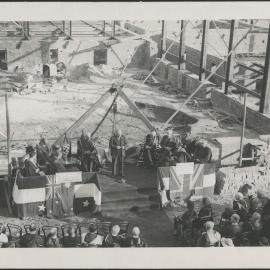 Laying of Chemistry School foundation stone, University of Melbourne, 19 May 1938.