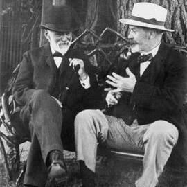 Alfred Felton and (Edward) William Grimwade at 'Harleston', Caulfield, Victoria.