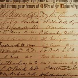 Illuminated address to Frederick Howlett, University of Melbourne, circa 1878.