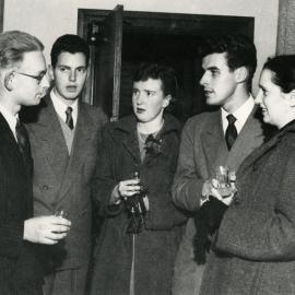 American debaters' cocktail party in Union House, University of Melbourne,  July 1952.