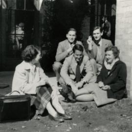 Outside the Cafeteria, University of Melbourne,  September 1952.