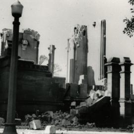Demolition of Old Wilson Hall, University of Melbourne,  July 1953.