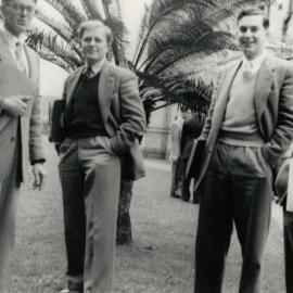 Just before a lecture, University of Melbourne,  3rd term 1954.