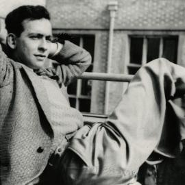 Van Tolhurst on roof of the Union House, University of Melbourne, September 1954.