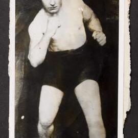 [Portrait of an unknown boxer]
