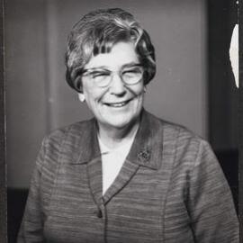 [Photograph: Margaret Blackwood head and shoulders smiling]