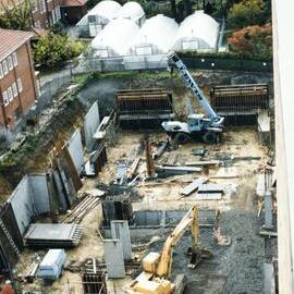 New Zoology construction site, University of Melbourne, May 1986.