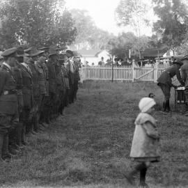 A small military event,  probably in Benalla.