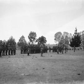 An unidentified outdoor military ceremony at Benalla.