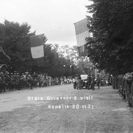The Governor of Victoria's motorcade in Benalla on 28th November 1921.