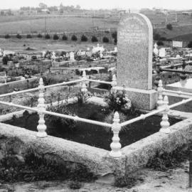 The grave and headstone of Bridget Hunt and others, in an Pine Ridge Cemetery, Coburg