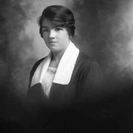 Studio portrait of  Miss J. Hanson.