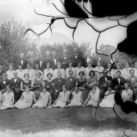 A posed group of musical performers, either the Benalla Musical Society or Mona Rahilly Orchestra.