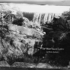 The weir wall, spillway and falls at Euroa.