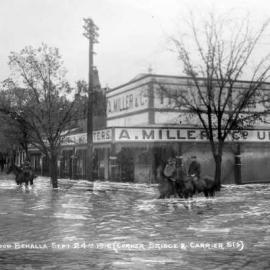 Floodwaters in central Benalla, September 24th 1916.