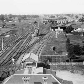 Railway yards and buildings at Benalla Railway Station.