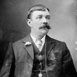Half-length studio portrait of Mr. Flannery.