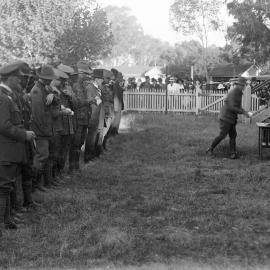 A small military event,  probably in Benalla.