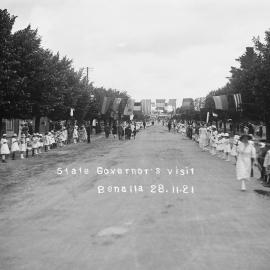 A processing during the visit of the Governor of Victoria to Benalla on 28th November 1921.