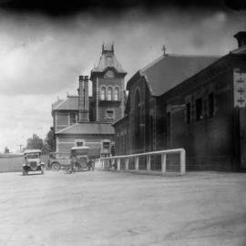 Part of the front elevation of the Benalla Railway Station.