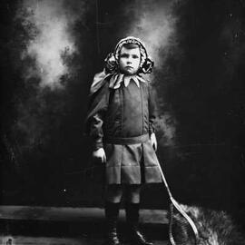 Studio portrait of young girl.