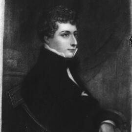 Copy of an engraved portrait of an unidentified young man.