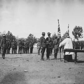 An unidentified outdoor military ceremony at Benalla.