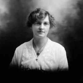 Studio portrait of  Miss [or Mrs.] Rigby.