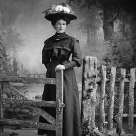 Studio portrait of Mrs. Sainsbury.