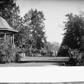 The Benalla Botanical Gardens including the band rotunda.