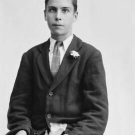 Studio portrait of a young man.