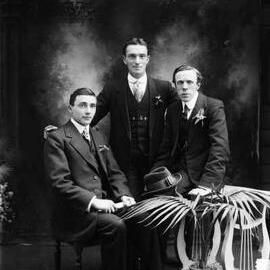Studio portraits of three men including Mr. McKennie.