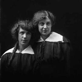 Studio portrait of Misses Carrick and Greig.