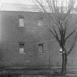 A side view of the Benalla Fire Station building.