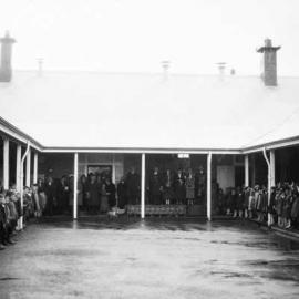 An unknown formal event in a Benalla school quadrangle.