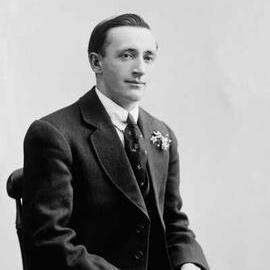 Studio portrait of a young man.  Family name Buckland.