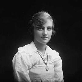Studio portrait of Miss Greenwood.