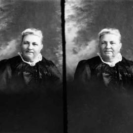 Portraits of an Margaret White nee Aldridge dressed in black.
