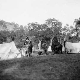 A scout camp in a farmland environment.