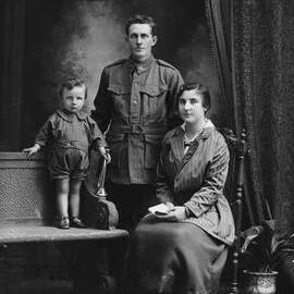Studio portrait of the Challis Family.
