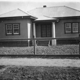 A recently completed timber house.