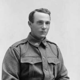 Portrait of a man wearing Australian Army clothing.