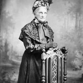 Studio portrait of Mrs. Kirk.