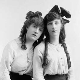 Portraits of Misses Fitzgerald, two young women.