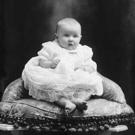 Studio portrait of a baby - possible family name Caffey.