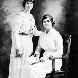 Studio portrait of two young women.
