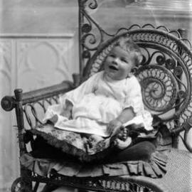 Studio portrait of  a baby named Higgins.